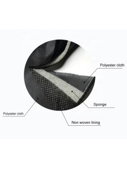 ESPOSAS DE CUERO Y FELPA NEGRO