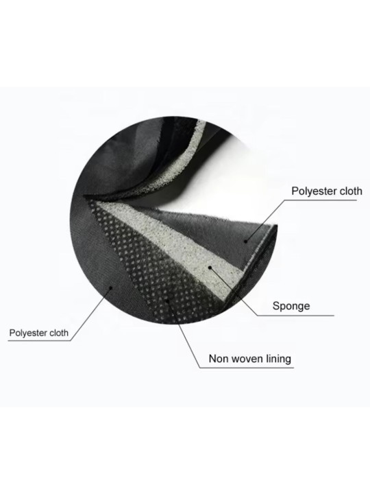 ESPOSAS DE CUERO Y FELPA NEGRO