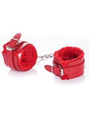 ESPOSAS DE CUERO Y FELPA ROJO