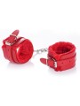 ESPOSAS DE CUERO Y FELPA ROJO