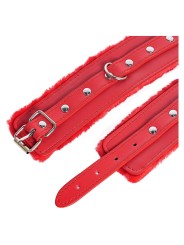 ESPOSAS DE CUERO Y FELPA ROJO