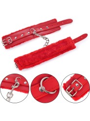 ESPOSAS DE CUERO Y FELPA ROJO