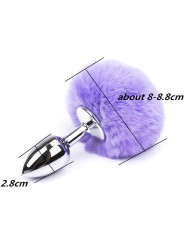 PLUG ANAL PELUCHE MORADO