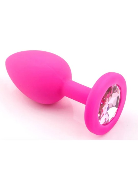 PLUG ROSADO CON DIAMANTE