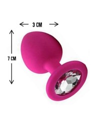 PLUG ROSADO CON DIAMANTE