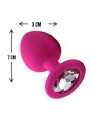 PLUG ROSADO CON DIAMANTE