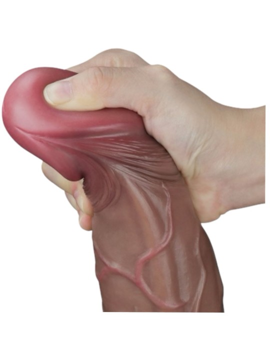 DUAL LAYERED PLATINUM SILICONE COCK 11.5"