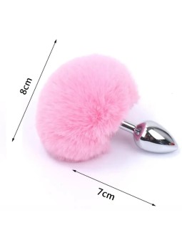 ANAL COLA DE CONEJO ROSA