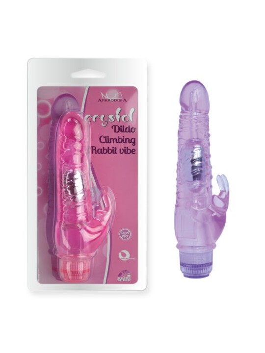 CRYSTAL DILDO CLIMBING RABBIT VIBE