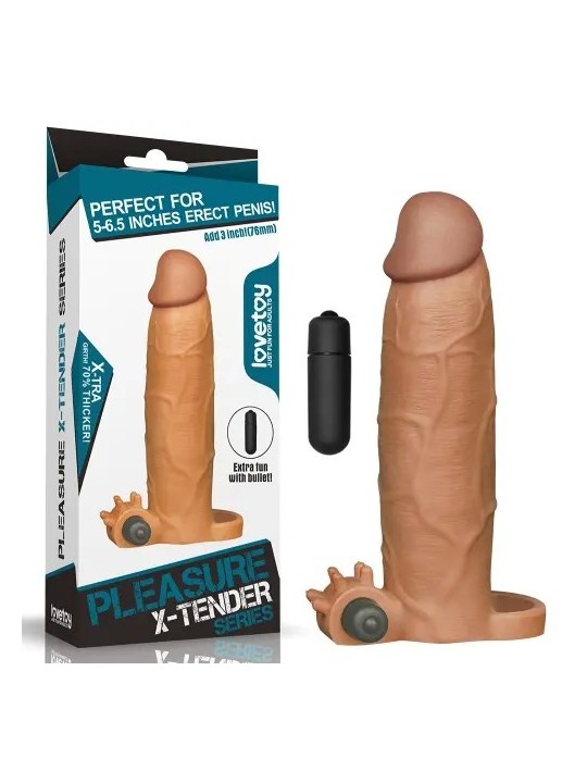PLEASURE X - TENDER VIBRATING BROWN ADD 3"