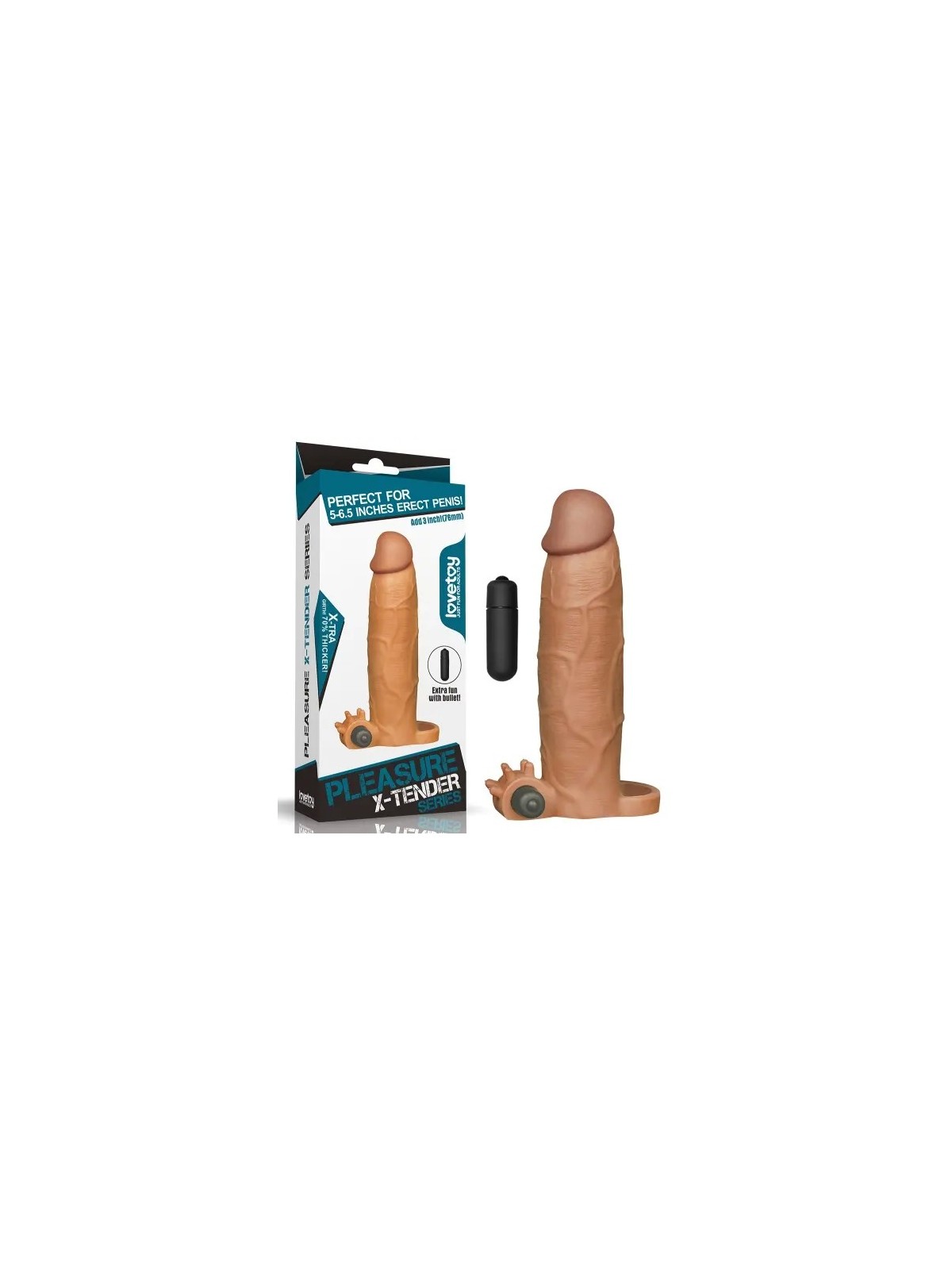 PLEASURE X - TENDER VIBRATING BROWN ADD 3"
